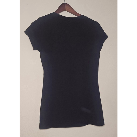 Women's Reserved Black XL Short Sleeve Tee with Elephant Graphic - Picture 2 of 4